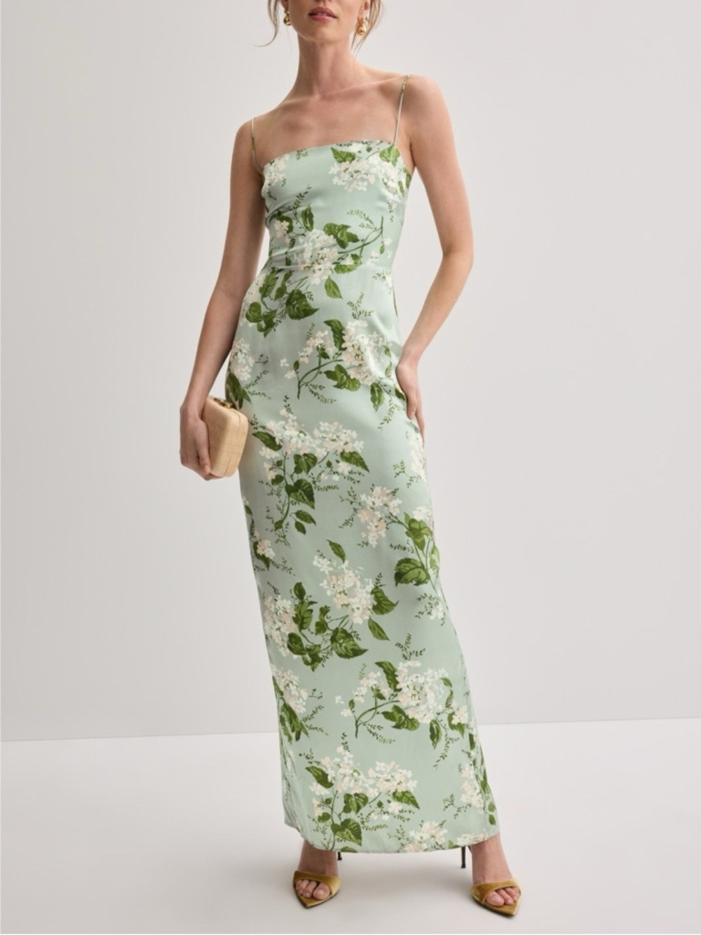 Reformation Frankie Silk Dress